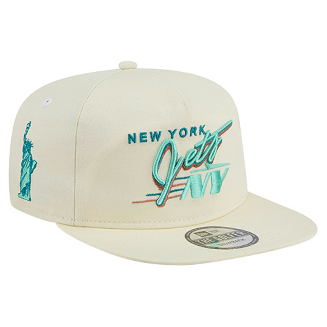 New York Jets New Era Liberty Golfer Adjustable Hat Cream - NFL