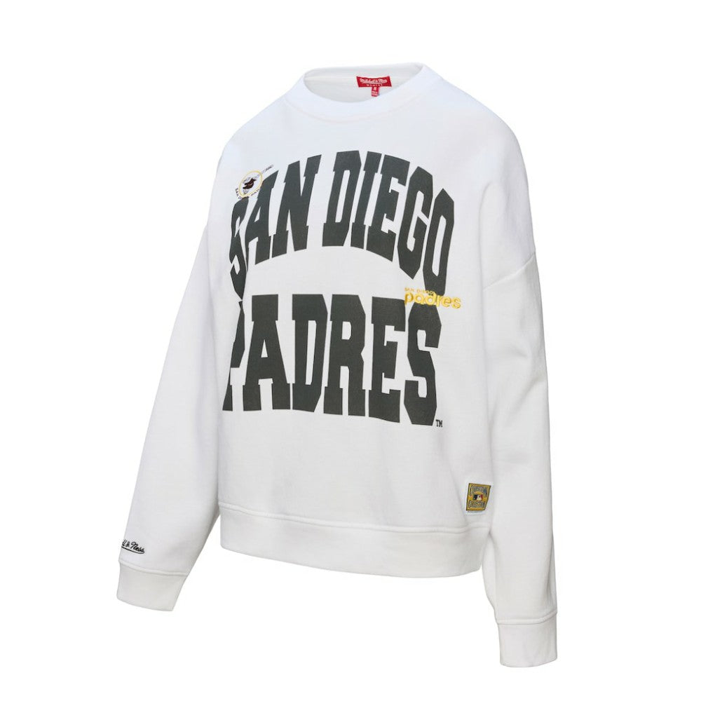 San Diego Padres Mitchell & Ness Women's Oversized Cooperstown Sweatshirt Sale