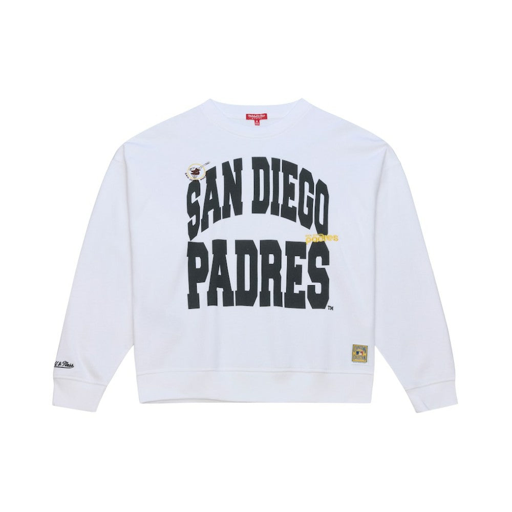 San Diego Padres Mitchell & Ness Women's Oversized Cooperstown Sweatshirt Sale