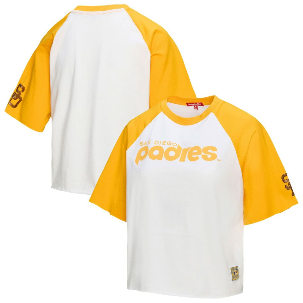 San Diego Padres Mitchell & Ness Women's Cropped Raglan Boxy T-Shirt Online