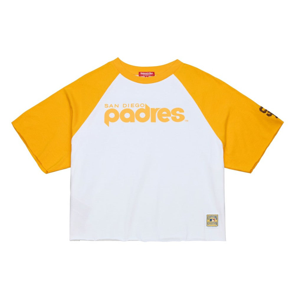 San Diego Padres Mitchell & Ness Women's Cropped Raglan Boxy T-Shirt Online