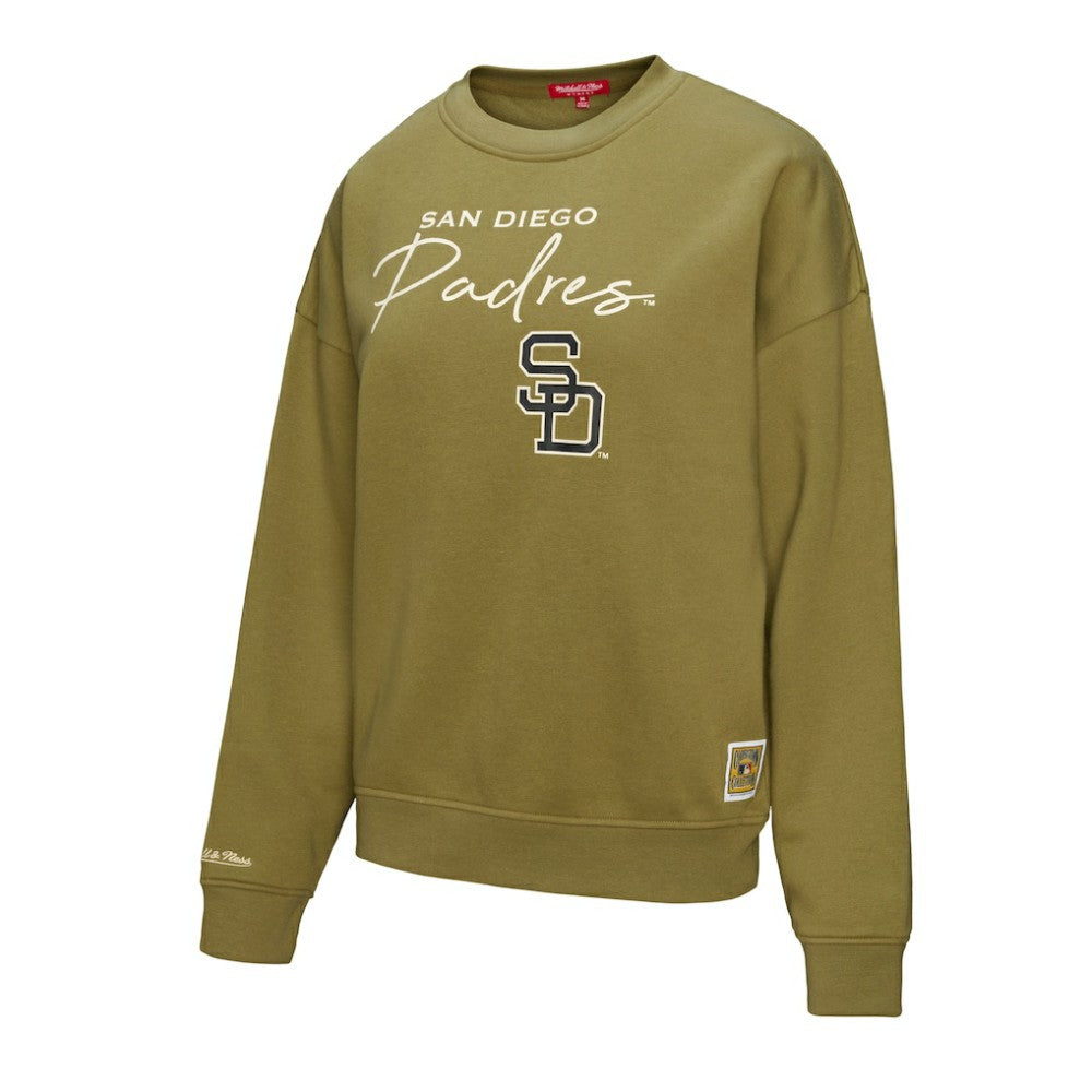 San Diego Padres Mitchell & Ness Women's Oversized Crewneck Sweatshirt discount