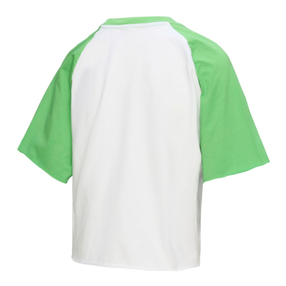 Philadelphia Phillies Mitchell & Ness Women's Cropped Raglan Mascot Boxy T-Shirt Clearance