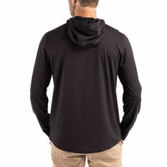New York Giants Cutter & Buck Throwback Logo Coastline Epic Comfort Eco Recycled Long Sleeve Hoodie T-Shirt Black - NFL