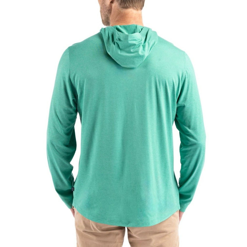 Philadelphia Eagles Cutter & Buck Coastline Epic Comfort Eco Recycled Long Sleeve Hoodie T-Shirt Kelly Green - NFL