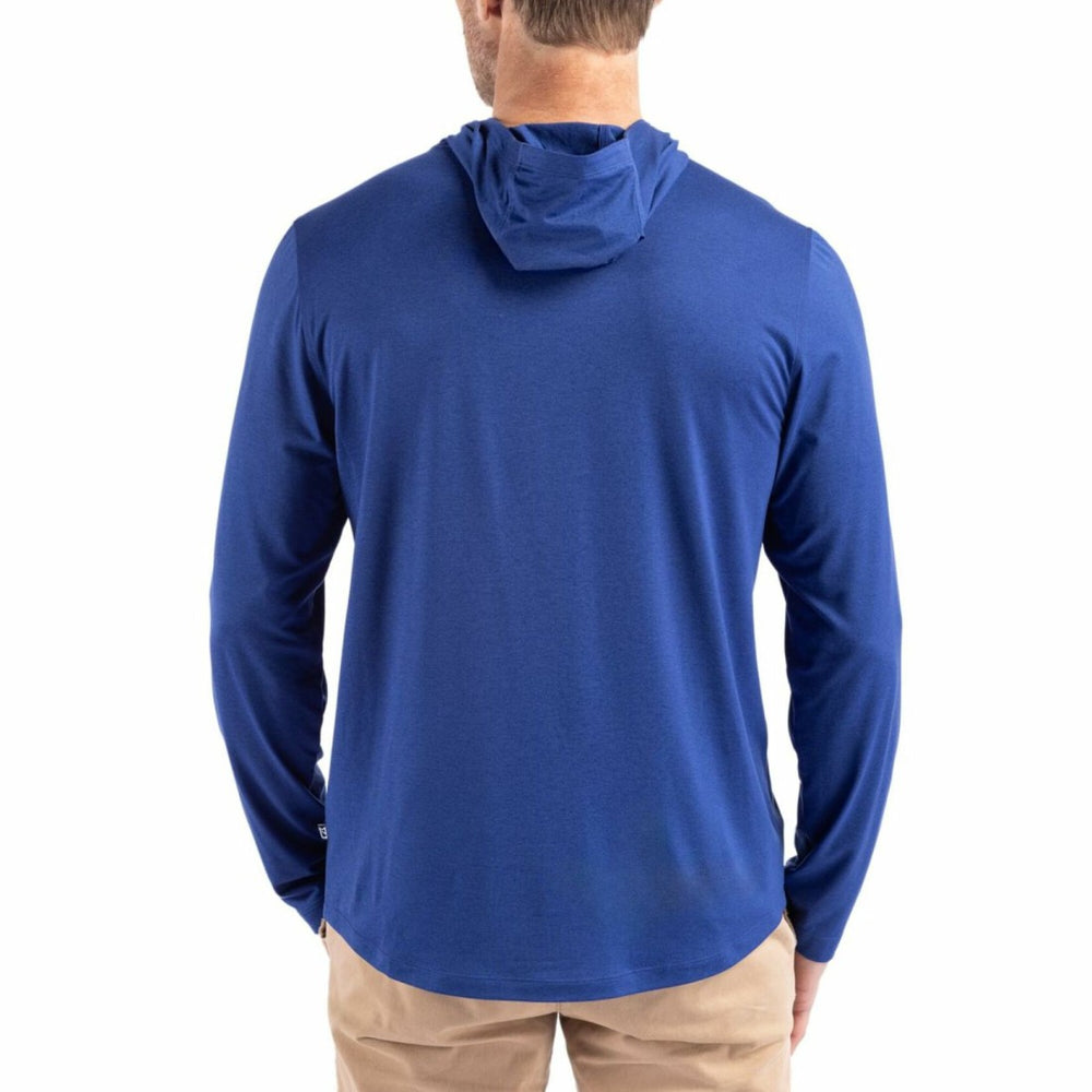 Denver Broncos Cutter & Buck Coastline Epic Comfort Eco Recycled Long Sleeve Hoodie T-Shirt Blue - NFL