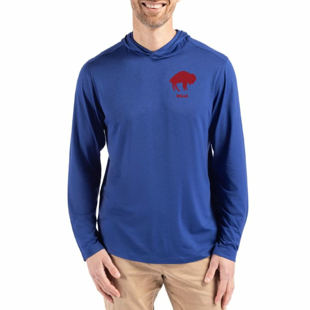 Buffalo Bills Cutter & Buck Coastline Epic Comfort Eco Recycled Long Sleeve Hoodie T-Shirt Blue - NFL