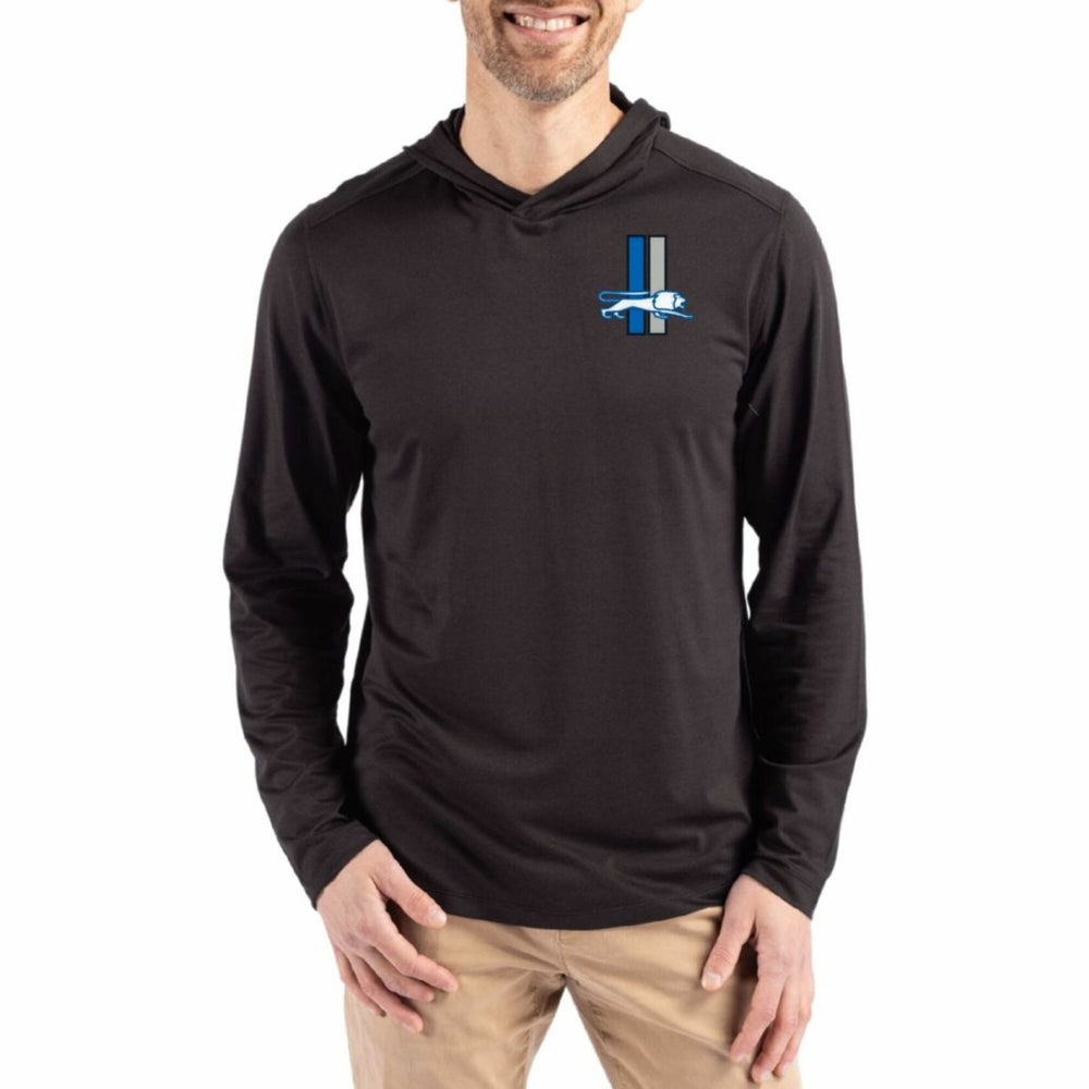 Detroit Lions Cutter & Buck Coastline Epic Comfort Eco Recycled Long Sleeve Hoodie T-Shirt Black - NFL