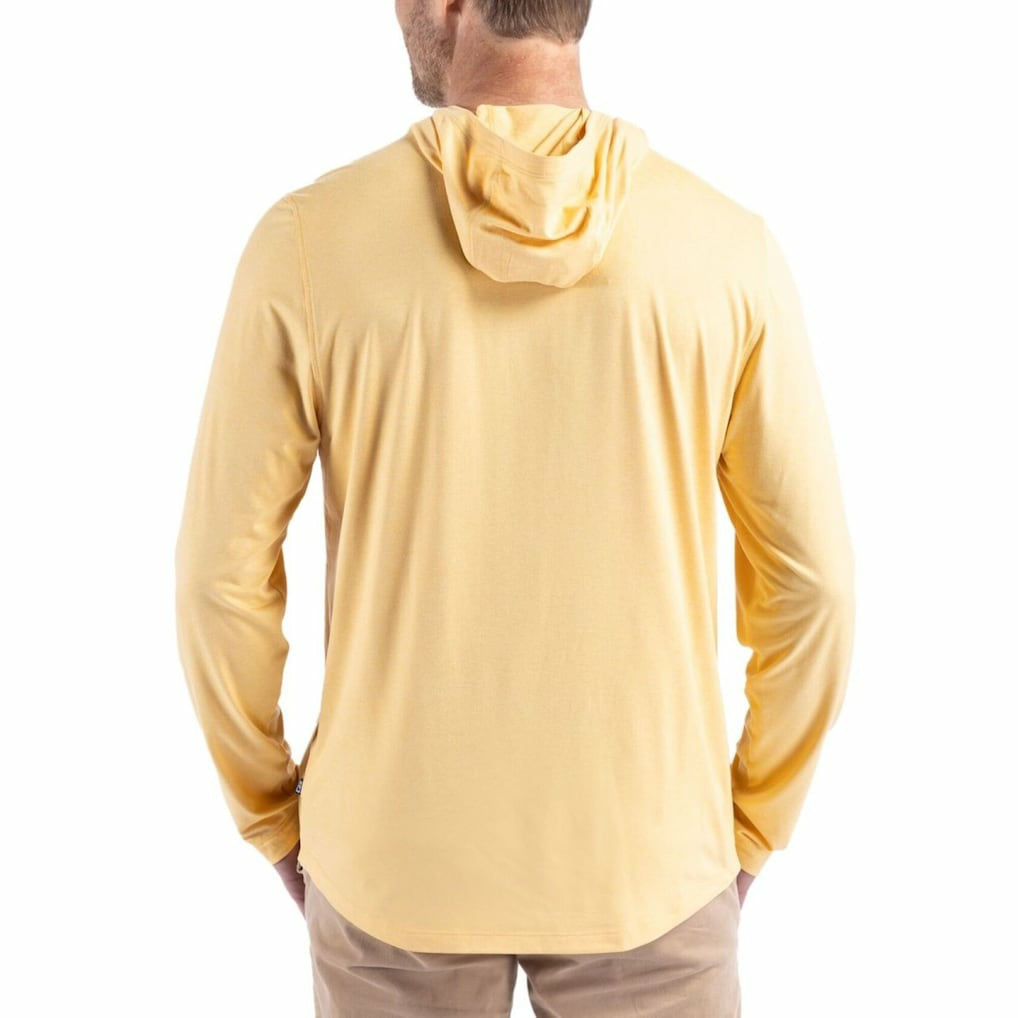 Arizona Cardinals Cutter & Buck Throwback Logo Coastline Epic Comfort Eco Recycled Long Sleeve Hoodie T-Shirt Yellow - NFL