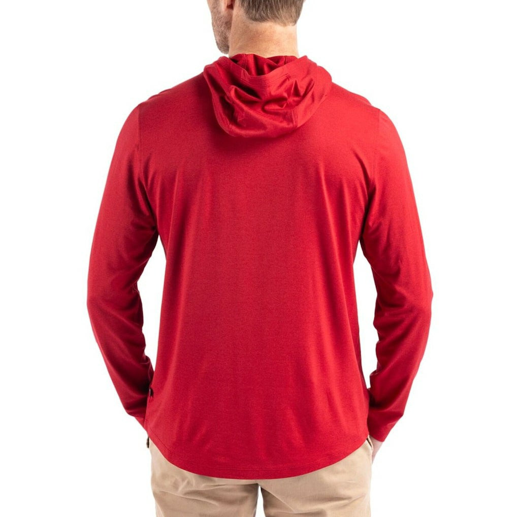 Arizona Cardinals Cutter & Buck Americana Coastline Epic Comfort Eco Recycled Long Sleeve Hoodie T-Shirt Cardinal - NFL