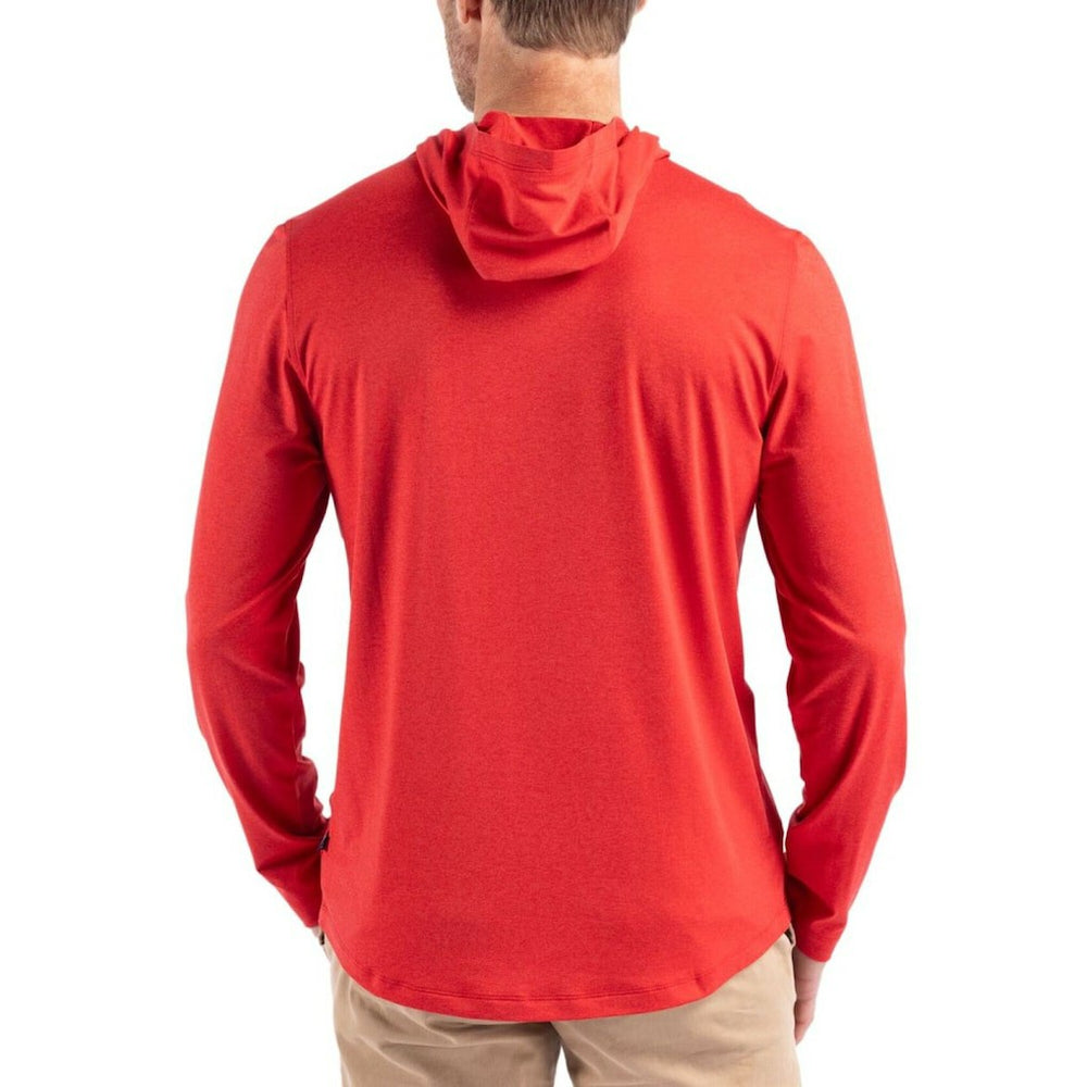 Buffalo Bills Cutter & Buck Americana Coastline Epic Comfort Eco Recycled Long Sleeve Hoodie T-Shirt Red - NFL