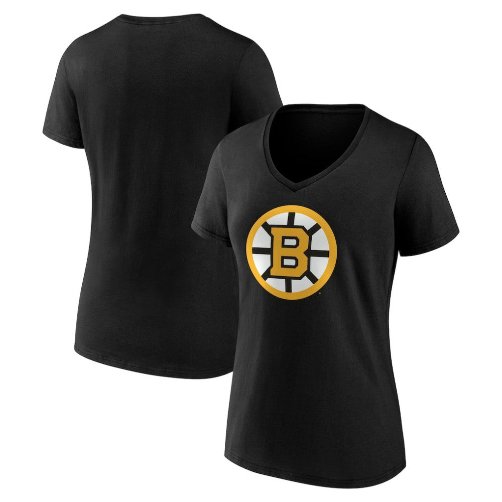 Boston Bruins Women's Essential V-Neck T-Shirt Black