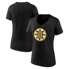 Boston Bruins Women's Essential V-Neck T-Shirt Black