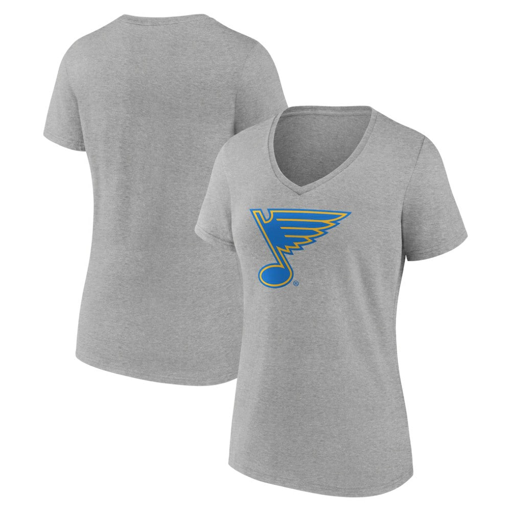 St. Louis Blues - Women's Essential V-Neck T-Shirt Gray