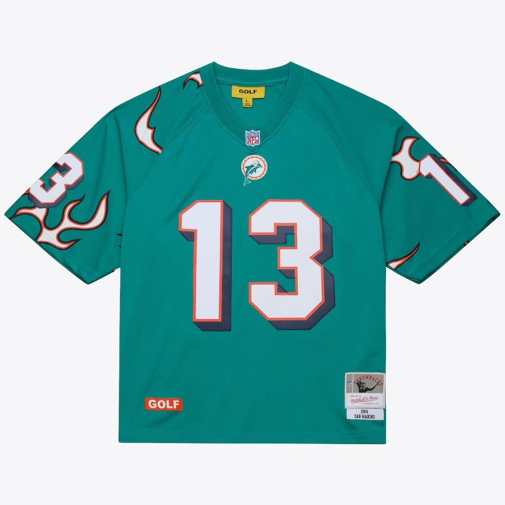Dan Marino Miami Dolphins x Golf Wang Unisex 1984 Legacy Fashion Jersey Aqua - Mitchell & Ness