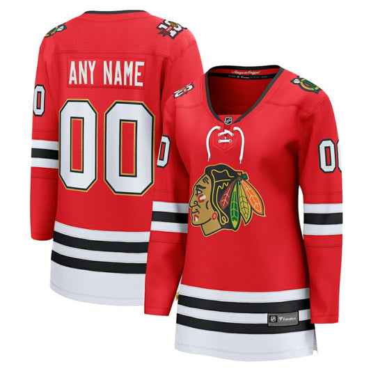 Chicago Blackhawks Fanatics Women's Centennial Breakaway Custom Jersey - Red | NHL Jerseys