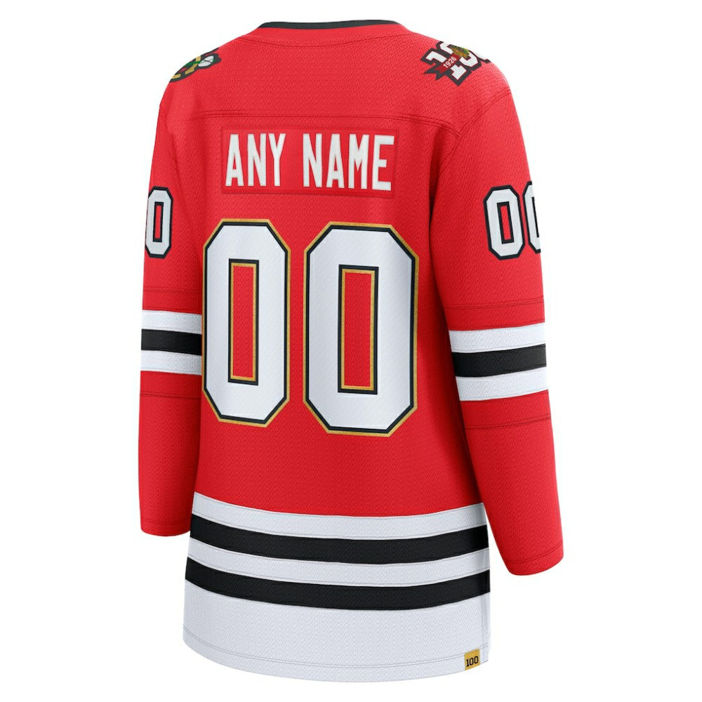 Chicago Blackhawks Fanatics Women's Centennial Breakaway Custom Jersey Red