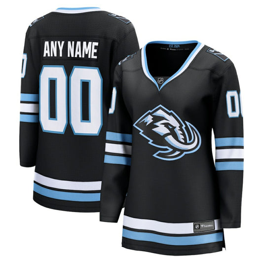 Utah Mammoth Fanatics Women's Home Breakaway Custom Jersey - Black | NHL Jerseys
