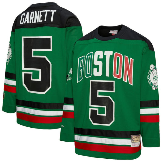 Kevin Garnett Boston Celtics Unisex Maxxed Out Fashion Hockey Jersey - Kelly Green | NBA Jerseys