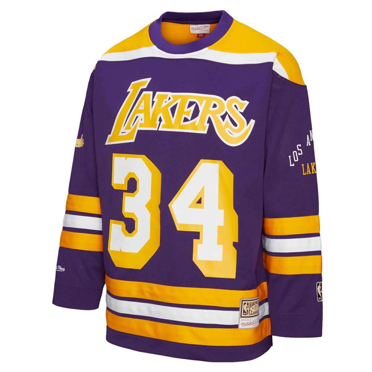 Shaquille O'Neal Los Angeles Lakers Unisex Maxxed Out Fashion Hockey Jersey - Purple | NBA Jerseys