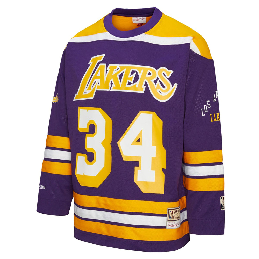 Mitchell & Ness - Shaquille O'Neal Los Angeles Lakers Unisex Maxxed Out Fashion Hockey Jersey - Purple