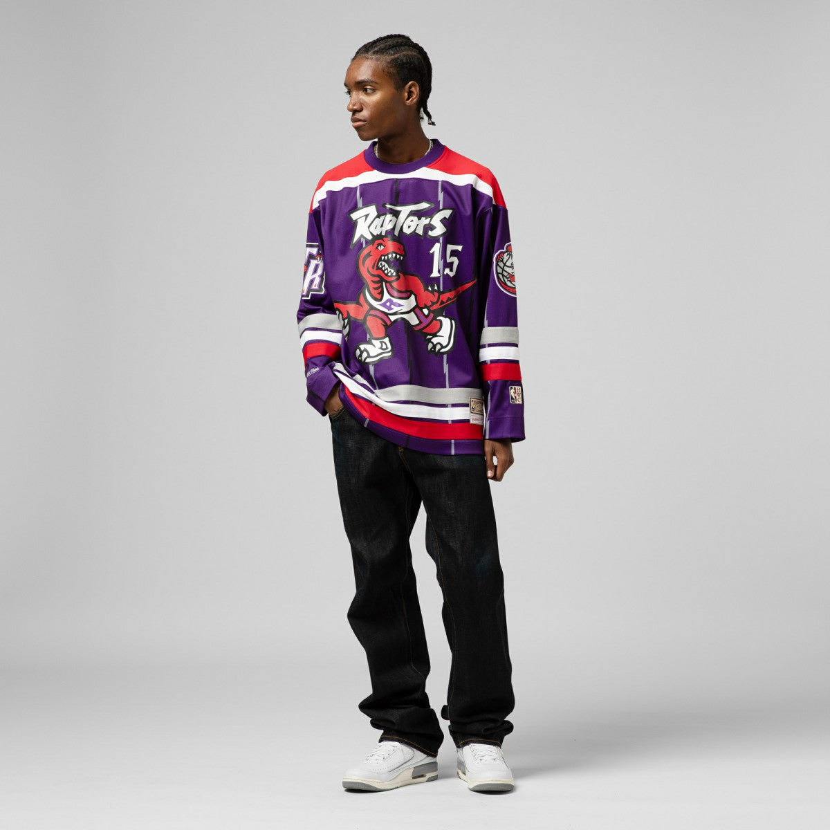 Mitchell & Ness - Vince Carter Toronto Raptors Unisex Maxxed Out Fashion Hockey Jersey - Purple