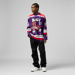 Mitchell & Ness - Vince Carter Toronto Raptors Unisex Maxxed Out Fashion Hockey Jersey - Purple