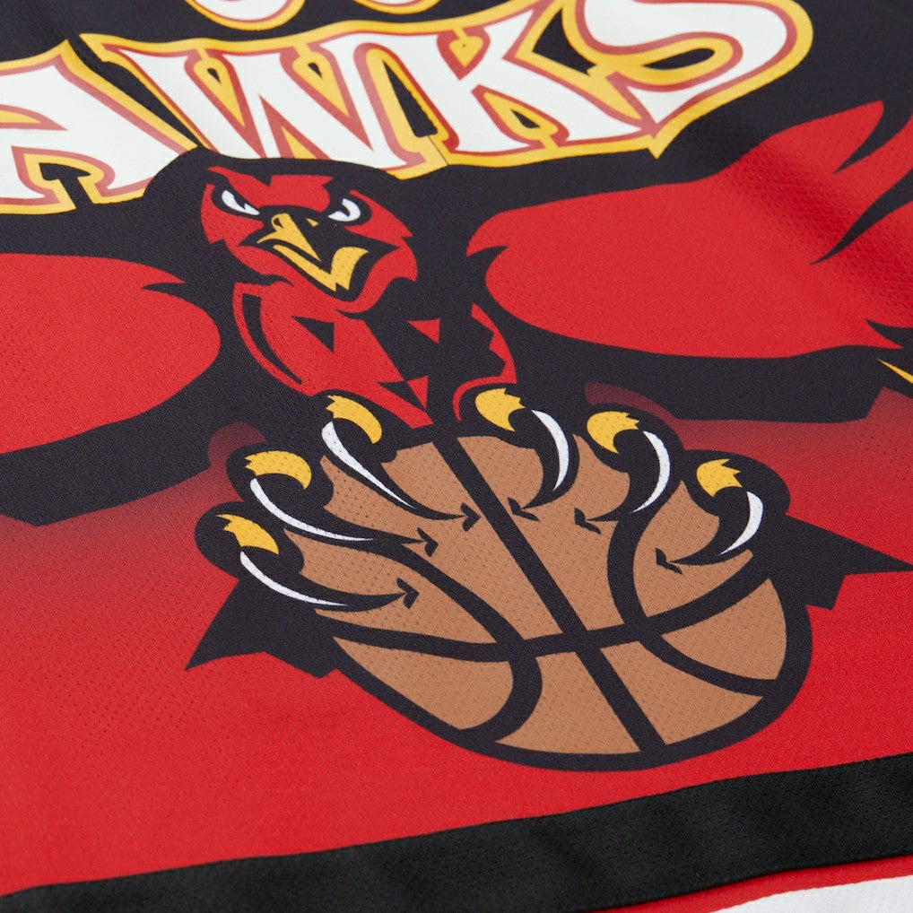 Mitchell & Ness - Dikembe Mutombo Atlanta Hawks Unisex Maxxed Out Fashion Hockey Jersey - Red