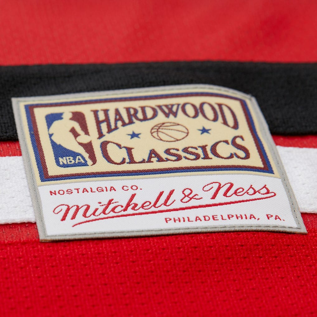 Mitchell & Ness - Dikembe Mutombo Atlanta Hawks Unisex Maxxed Out Fashion Hockey Jersey - Red