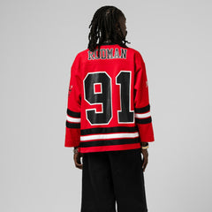 Mitchell & Ness - Dennis Rodman Chicago Bulls Unisex Maxxed Out Fashion Hockey Jersey - Red