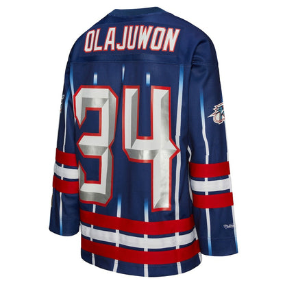 Hakeem Olajuwon Houston Rockets Unisex Maxxed Out Fashion Hockey Jersey - Navy | NBA Jerseys