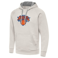 NBA - New York Knicks Antigua Big Logo Victory Pullover Hoodie - Cream