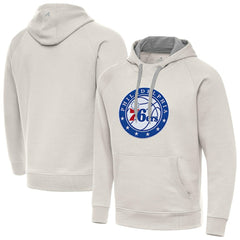NBA - Philadelphia 76ers Antigua Big Logo Victory Pullover Hoodie - Cream