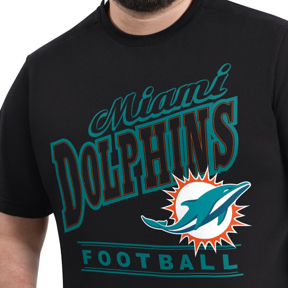 Miami Dolphins G-III Sports by Carl Banks Adaptive Headliner Graphic T-Shirt Black - NFL
