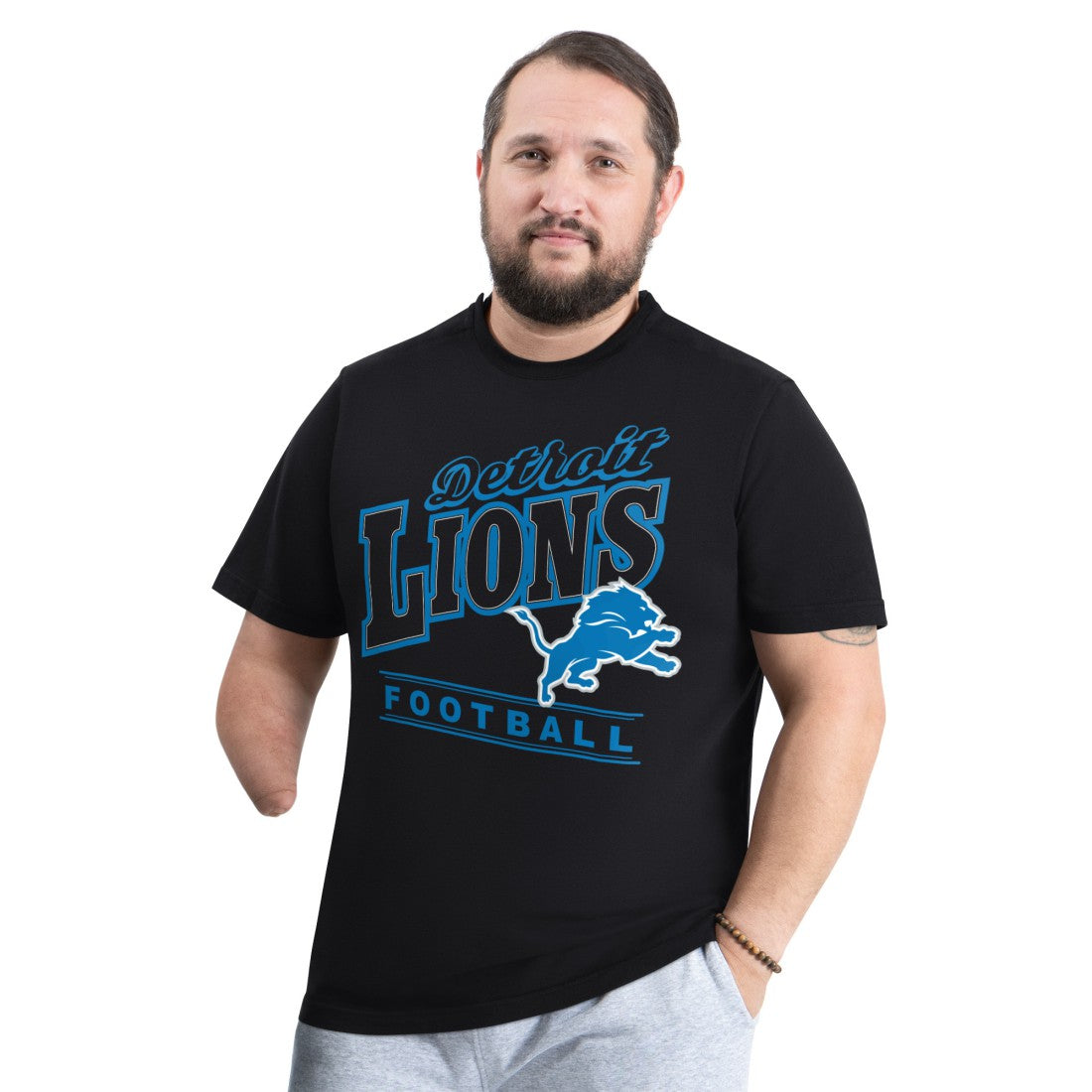 Detroit Lions G-III Sports by Carl Banks Adaptive Headliner Graphic T-Shirt Black - NFL