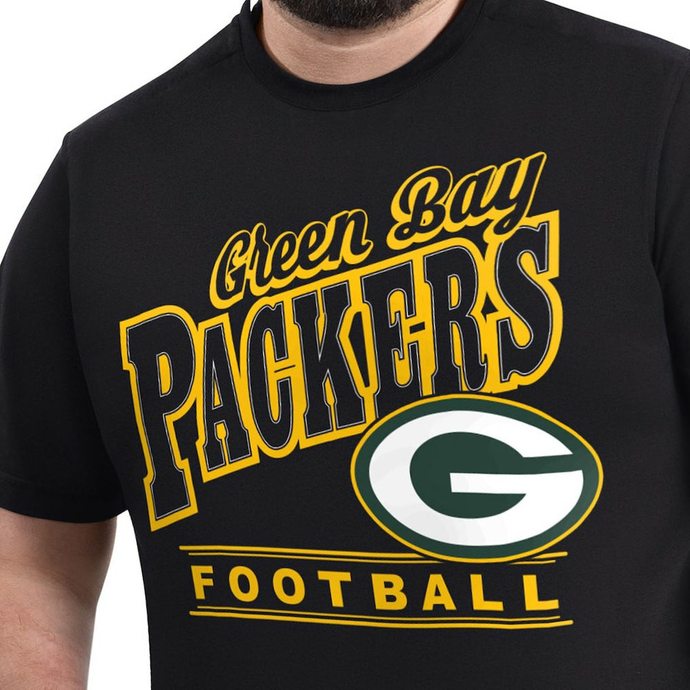 Green Bay Packers G-III Sports by Carl Banks Adaptive Headliner Graphic T-Shirt Black - NFL