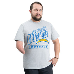 Los Angeles Chargers G-III Sports by Carl Banks Adaptive Headliner Graphic T-Shirt Heather Gray - NFL