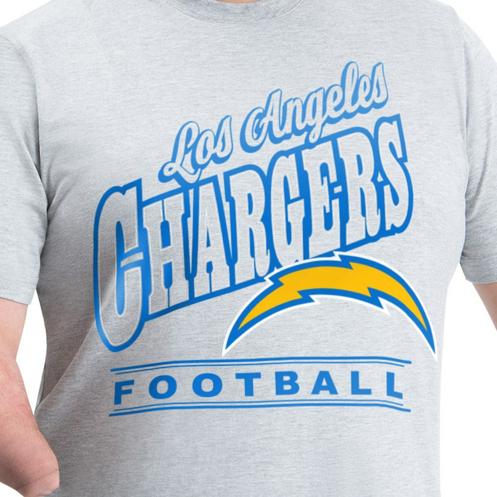 Los Angeles Chargers G-III Sports by Carl Banks Adaptive Headliner Graphic T-Shirt Heather Gray - NFL