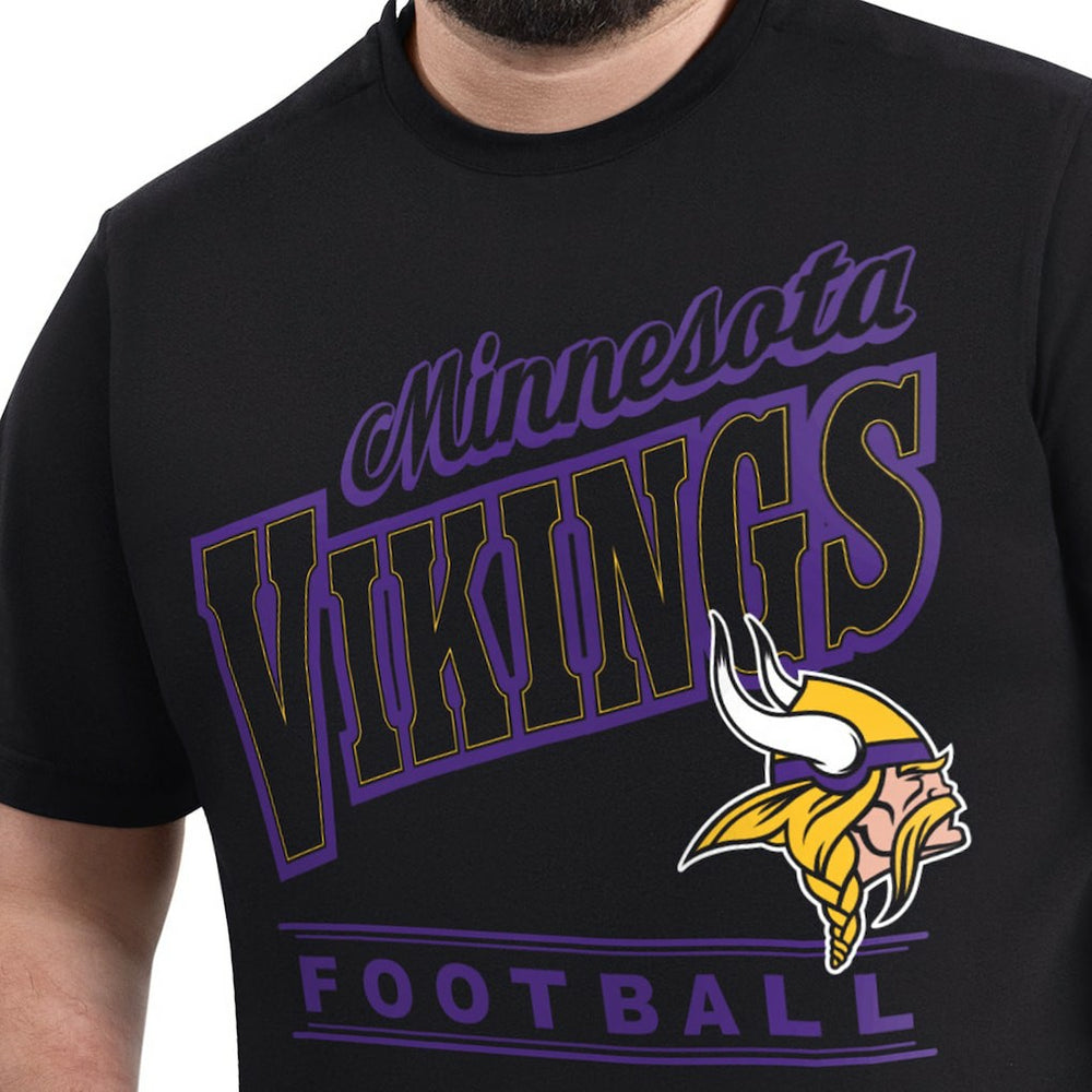 Minnesota Vikings G-III Sports by Carl Banks Adaptive Headliner Graphic T-Shirt Black - NFL