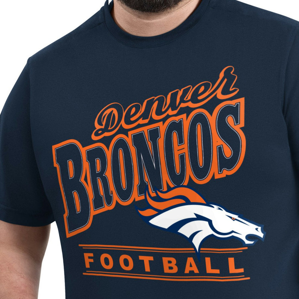 Denver Broncos G-III Sports by Carl Banks Adaptive Headliner Graphic T-Shirt Navy - NFL