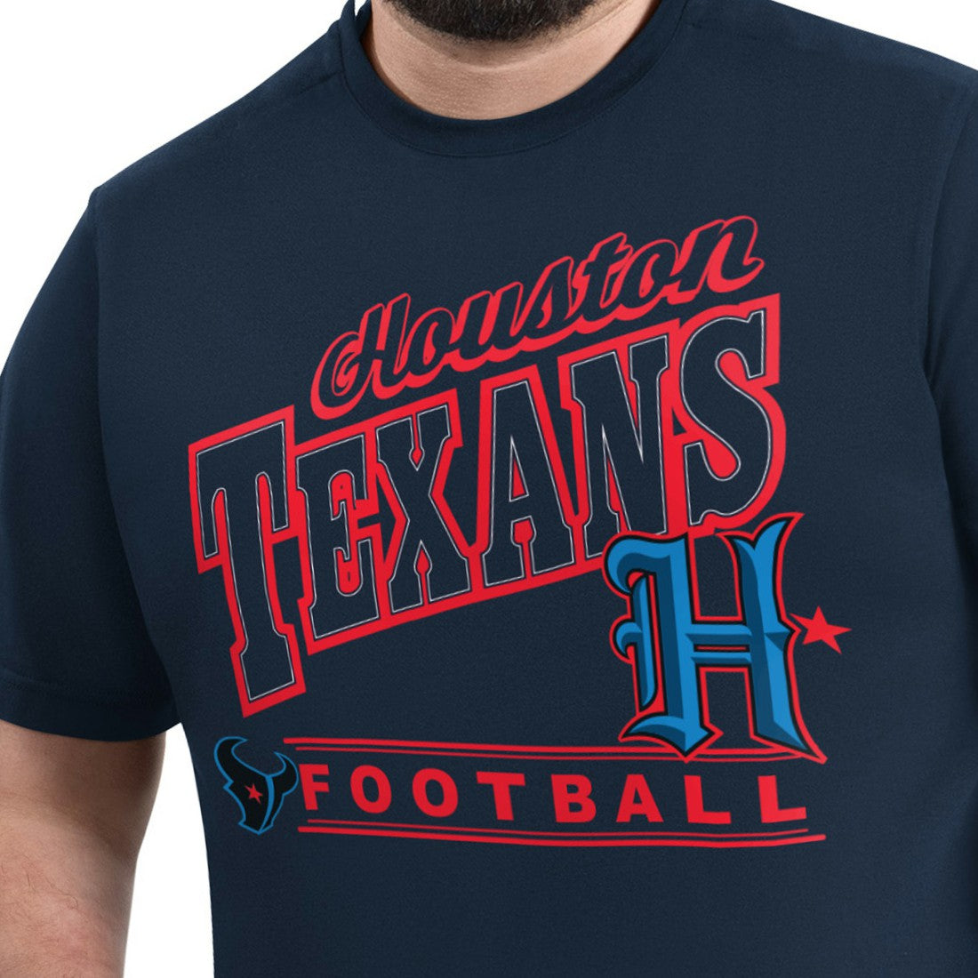 Houston Texans G-III Sports by Carl Banks Adaptive Headliner Graphic T-Shirt Navy - NFL