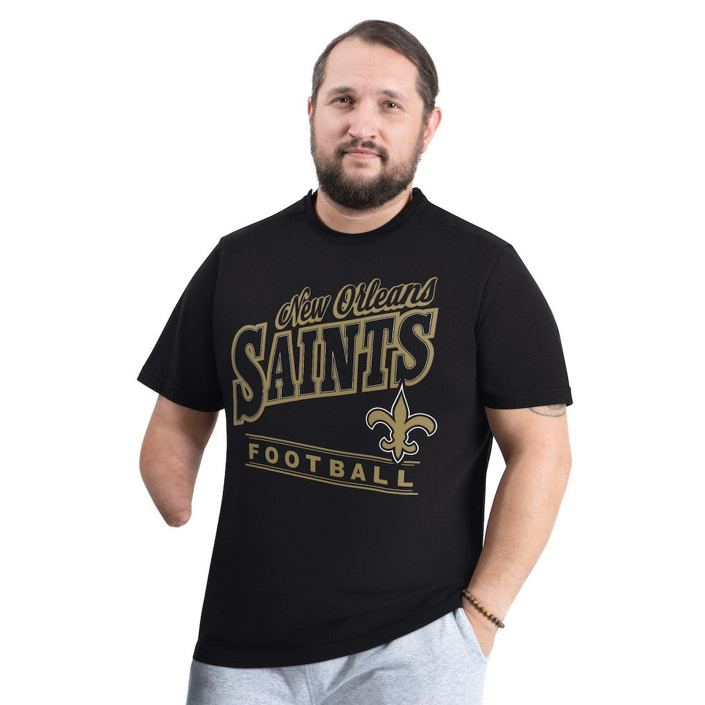 New Orleans Saints G-III Sports by Carl Banks Adaptive Headliner Graphic T-Shirt Black - NFL
