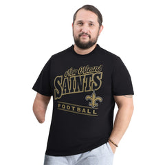 New Orleans Saints G-III Sports by Carl Banks Adaptive Headliner Graphic T-Shirt Black - NFL