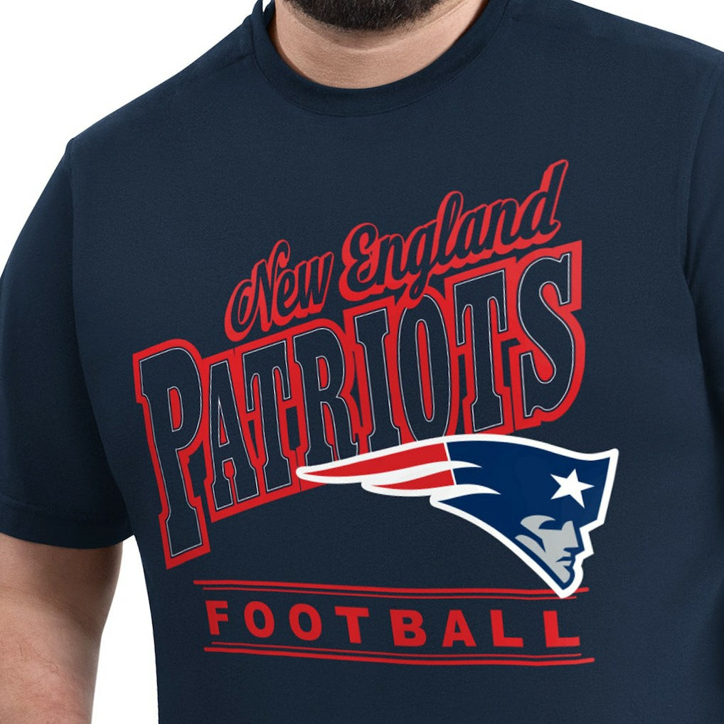 New England Patriots G-III Sports by Carl Banks Adaptive Headliner Graphic T-Shirt Navy - NFL