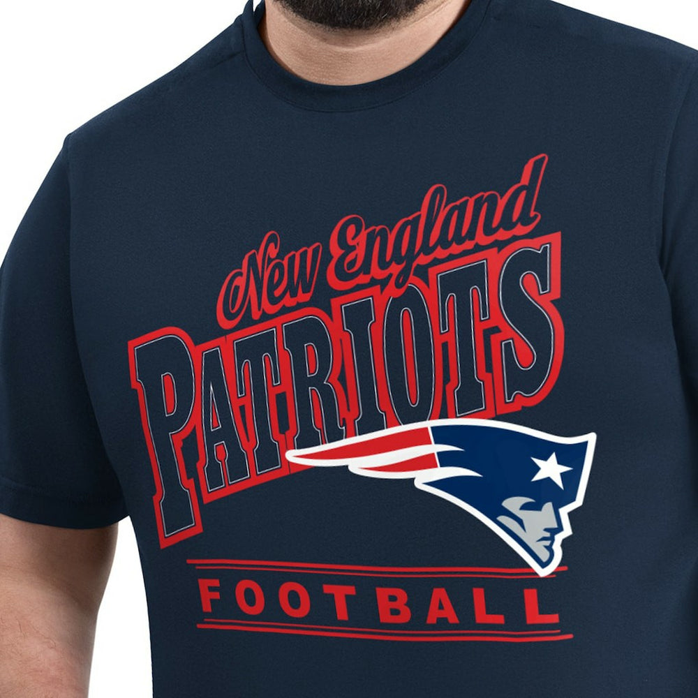 New England Patriots G-III Sports by Carl Banks Adaptive Headliner Graphic T-Shirt Navy - NFL