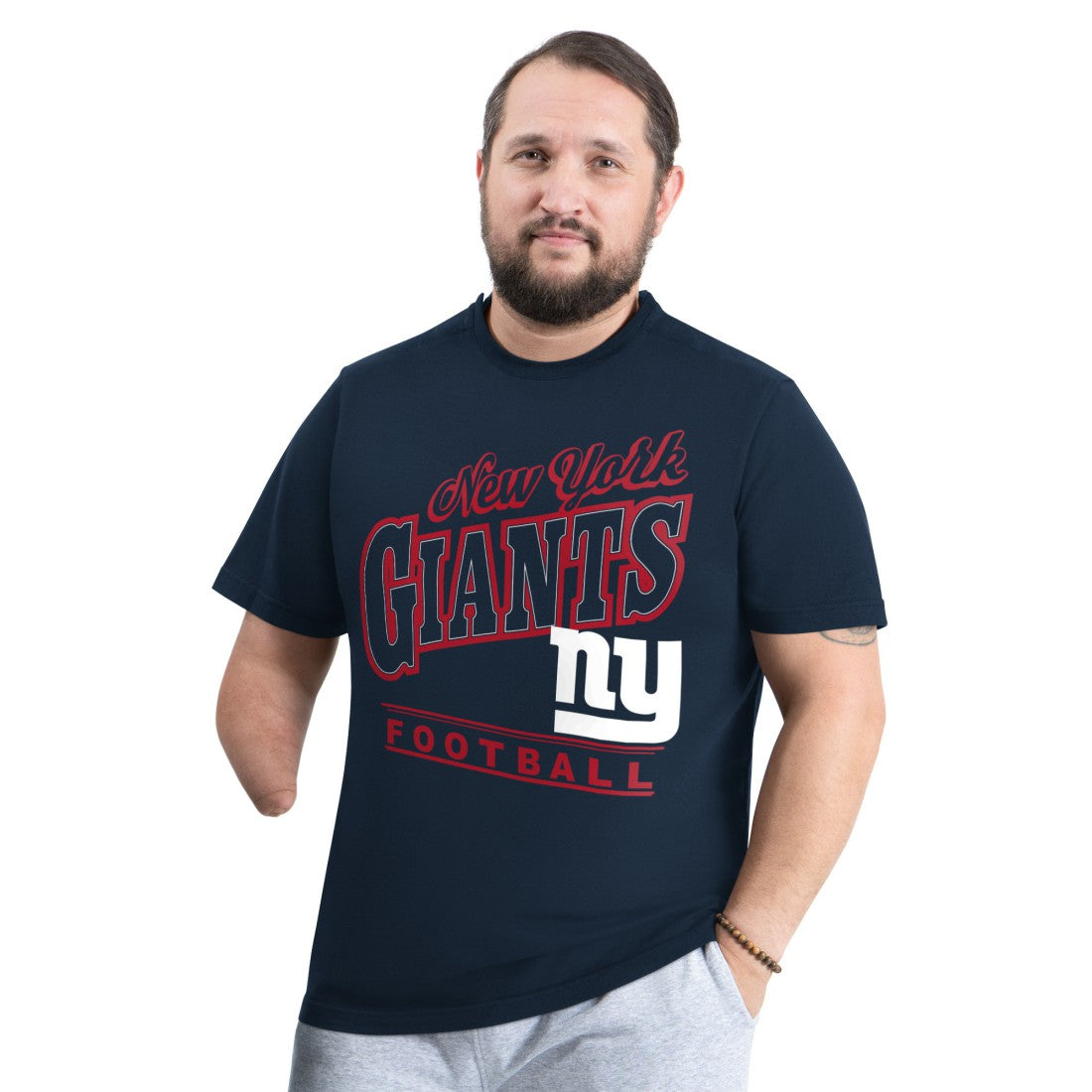 New York Giants G-III Sports by Carl Banks Adaptive Headliner Graphic T-Shirt Navy - NFL