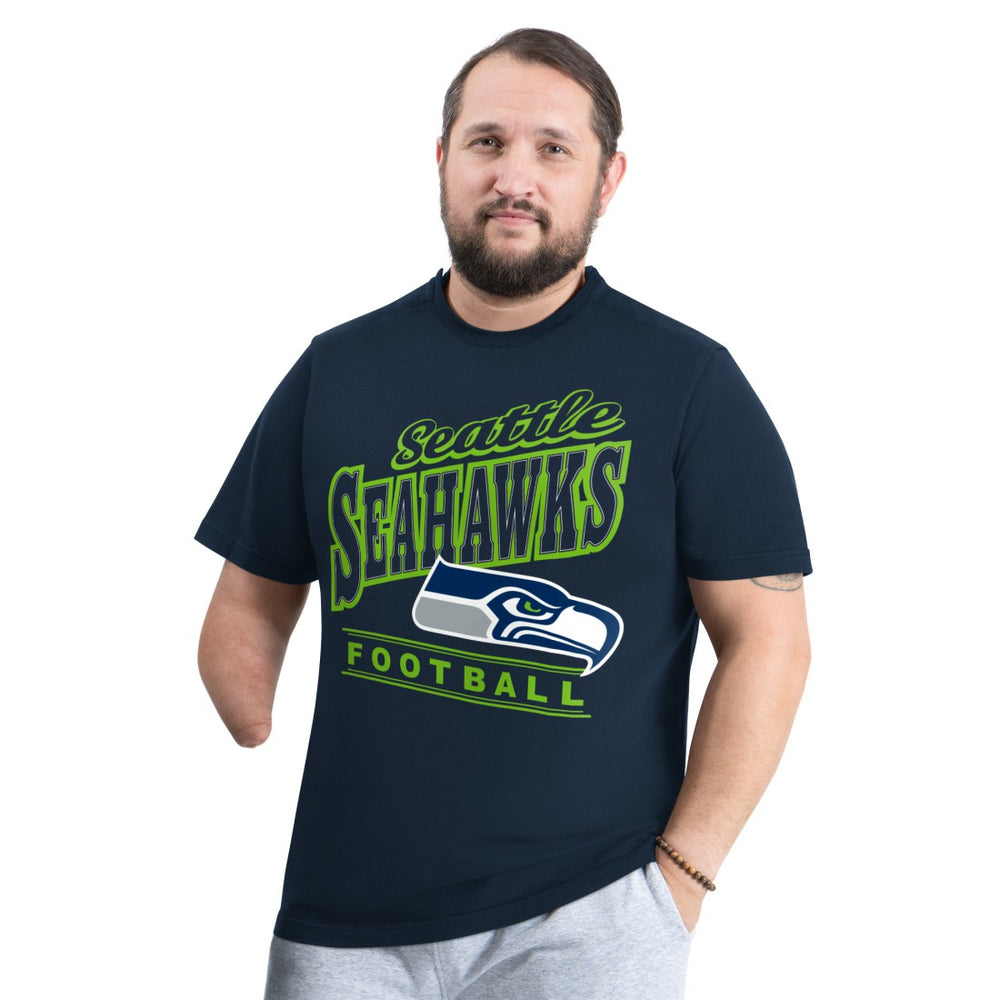 Seattle Seahawks G-III Sports by Carl Banks Adaptive Headliner Graphic T-Shirt Navy - NFL