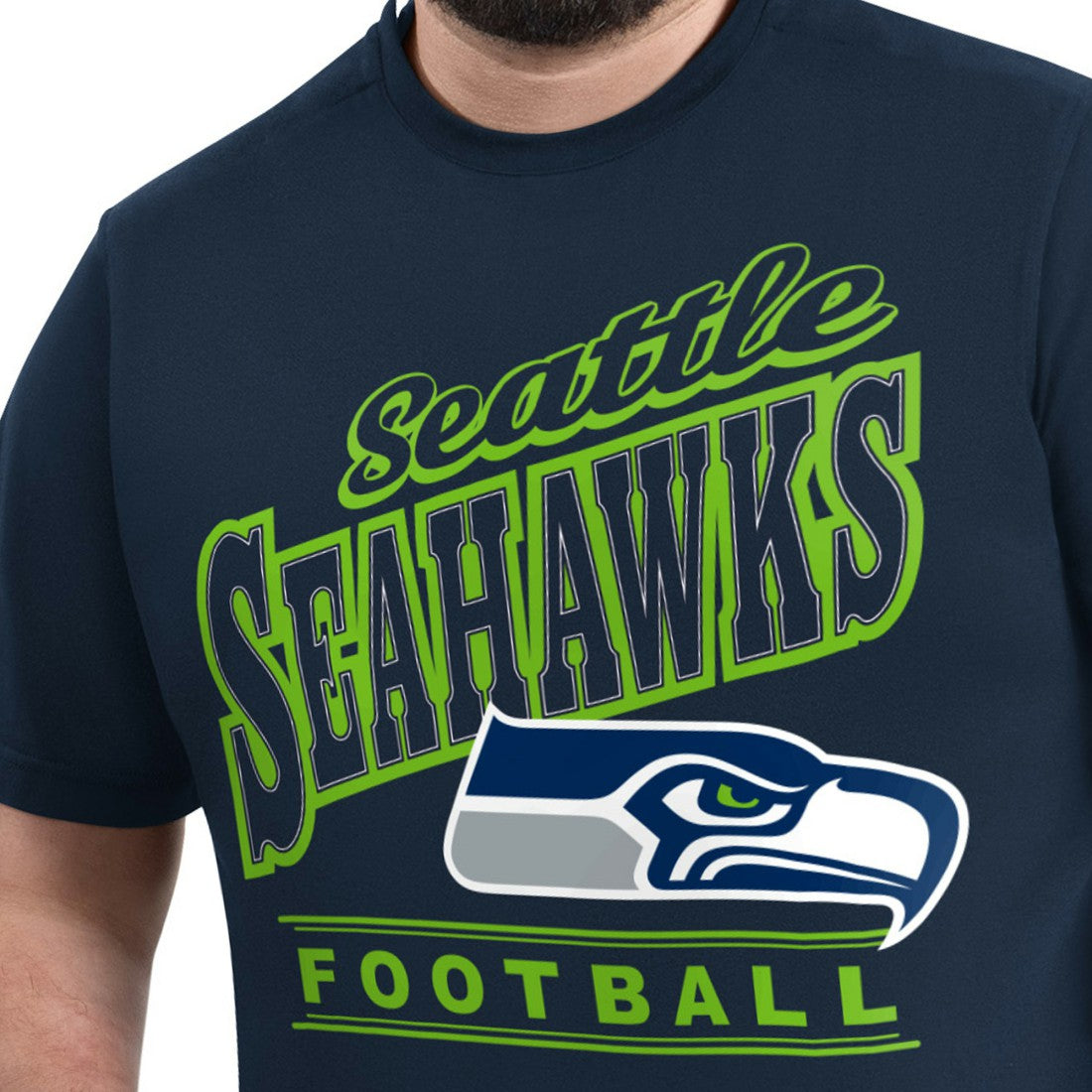 Seattle Seahawks G-III Sports by Carl Banks Adaptive Headliner Graphic T-Shirt Navy - NFL