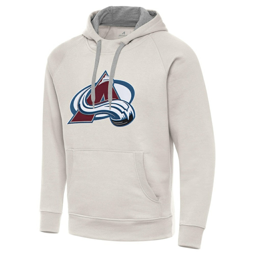 Colorado Avalanche - Antigua Big Logo Victory Pullover Hoodie Cream