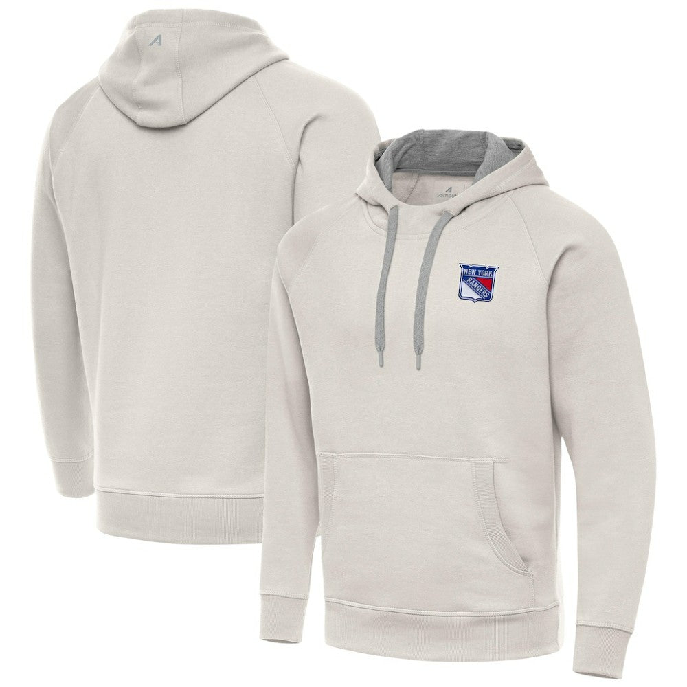 New York Rangers Antigua Victory Pullover Hoodie Cream
